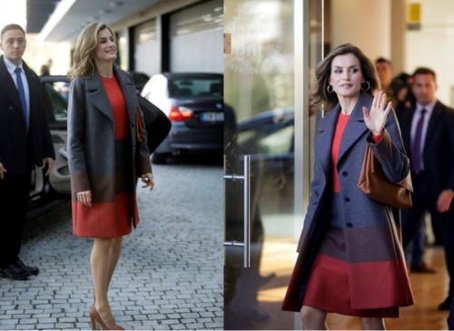 莱蒂齐亚人真美,穿浴袍大衣秀身材,有这魅力难怪能当西班牙王后