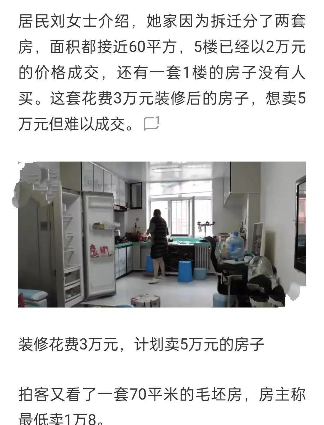 套房|黑龙江房价新下限, 双鸭山1万多一套房, 要不要买