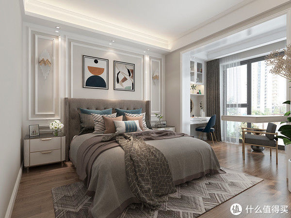 主卧室|发现一户很好看的混搭风，真的很有品味，入户就很惊艳，时尚精致