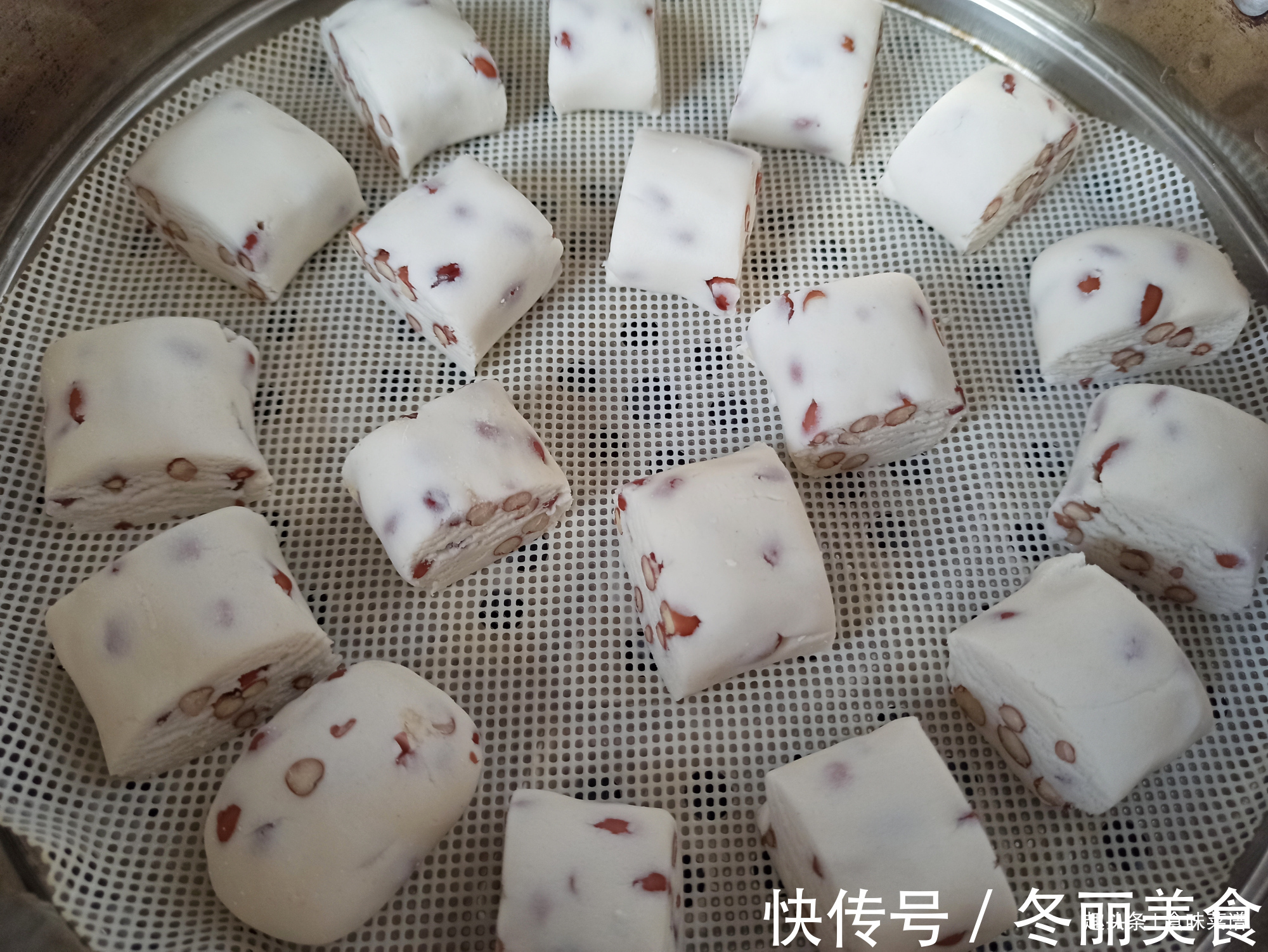 白砂糖|想吃红豆糕不用买，一揉一切，做法比馒头还简单，软糯Q弹特解馋