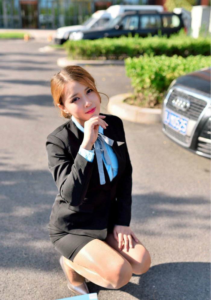 时尚|职业套装美女, 穿女白领时尚漂亮, 点燃办公室的美