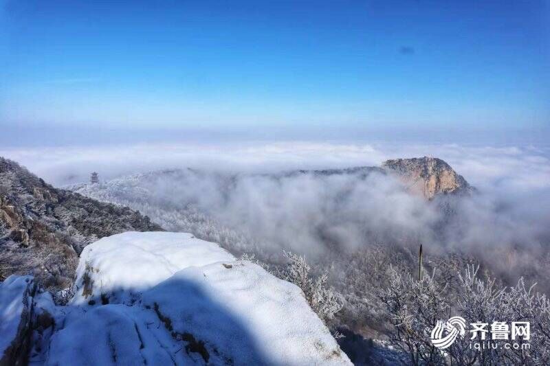 泰山之巅|雪霁初晴 泰山之巅云雾缭绕仙气十足