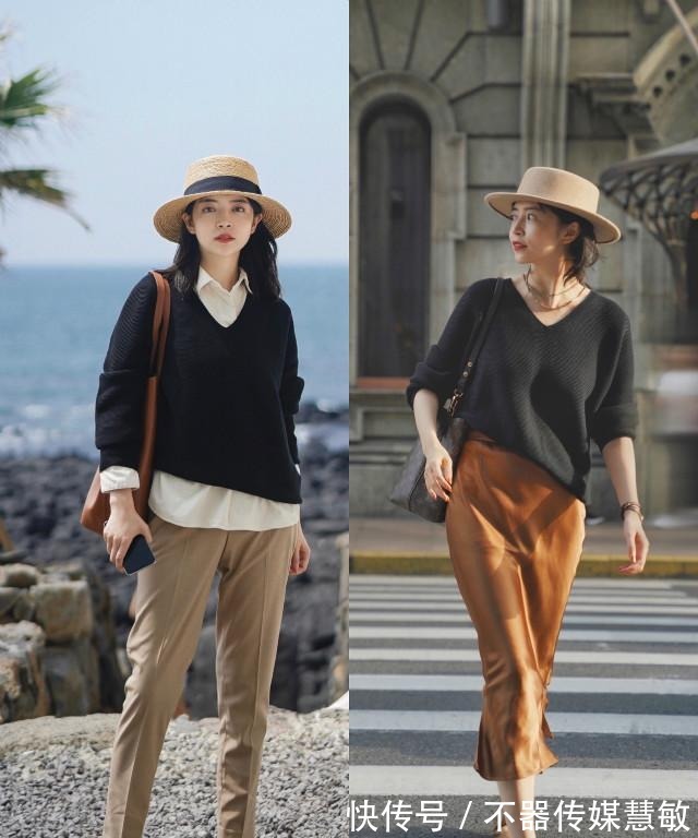 卫衣|立秋后不建议单穿卫衣了,可以试试三木这种穿法,时髦耐看又气质