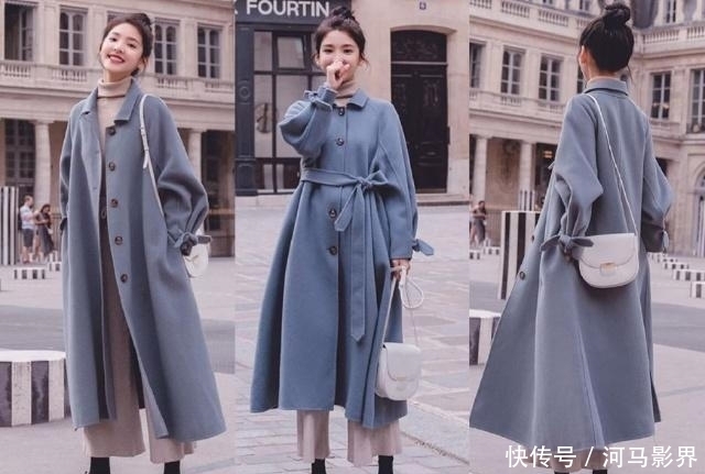潮流|2018秋冬季最流行韩版长款毛大衣+阔腿裤,潮流妹都穿上了!