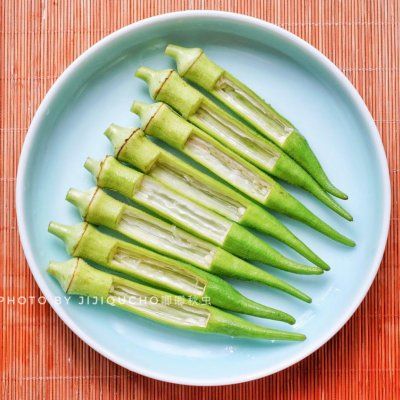 秋葵|祝祖国一帆风顺四季皆似锦---秋葵酿虾仁