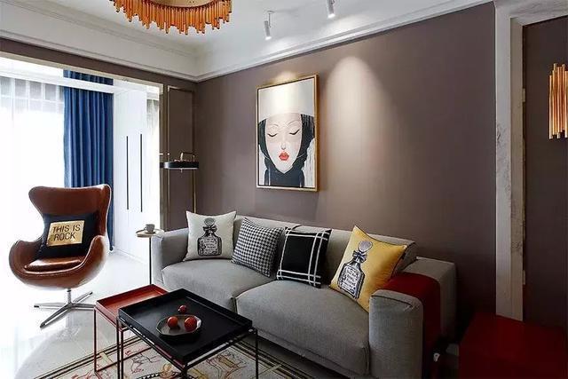 客厅|100平两室新房,客厅好漂亮,特别是沙发墙上的挂画