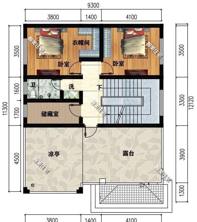 真石漆|简欧和仿古设计的两栋农村别墅,面宽9米多,都是心动款
