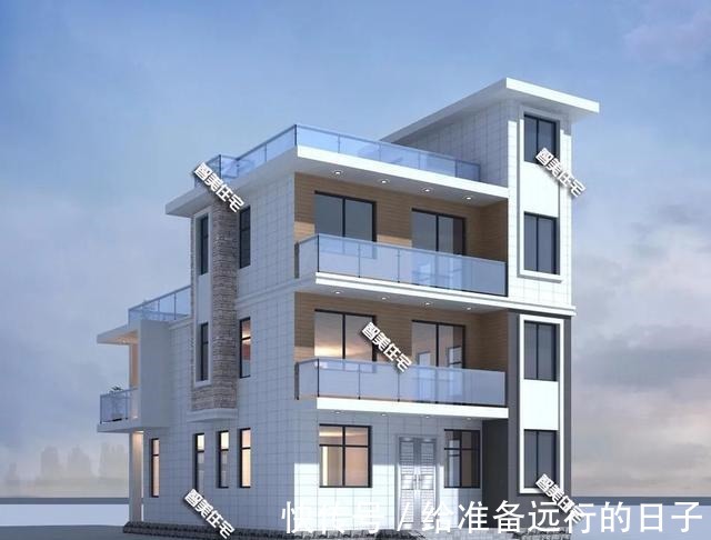 面砖|现代风格设计的农村别墅，平屋面，整体效果很时尚！