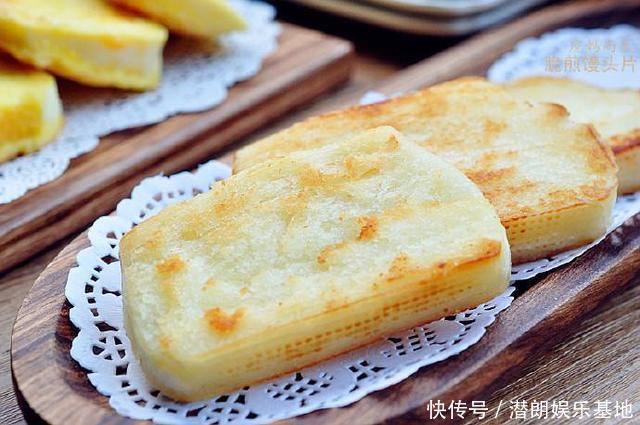 不腻|不喝油的煎馒头片,脆皮的香软的,早餐吃都清爽不腻