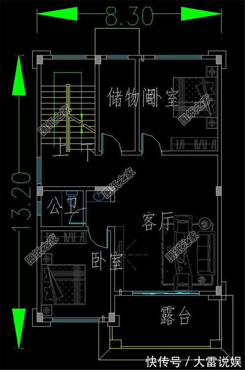 户型图|农村小户型自建房设计图，第3套进深8米，造价十万左右