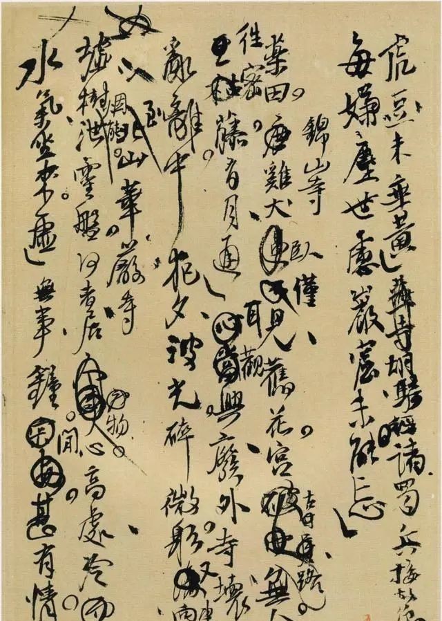 诗稿&你见过王铎的打草纸?涂涂抹抹,乱糟糟的,网友:书法的最高境界