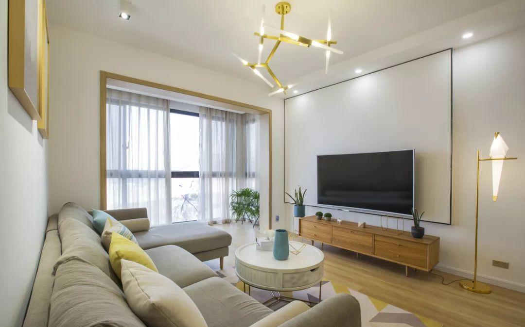 装修|105平简约的北欧风,橙色系很活力的装修,喜欢简单温馨的家