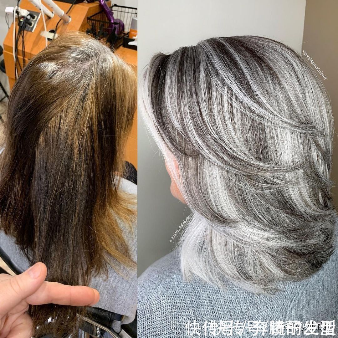 白发|头发花白的阿姨别再染发了，学学这13位阿姨，时尚好看显年轻
