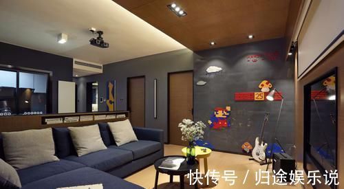 装修|135平米现代简约风格三居室装修图，浓重的色彩，让人过目难忘