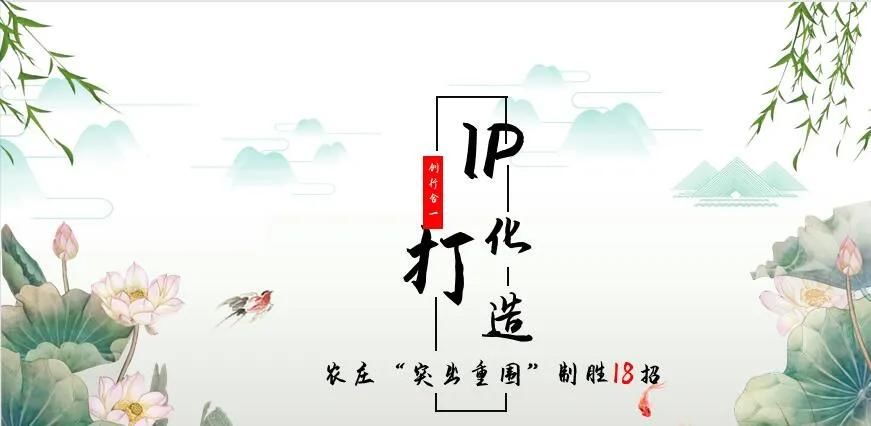 中年|“IP化打造——农庄“突出重围”制胜18招”连载五：形象定位