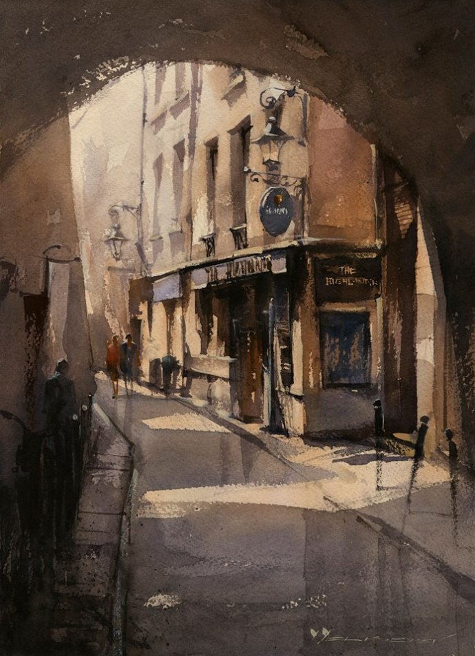 弗拉迪斯拉夫!印象水彩/美国当代艺术家弗拉迪斯拉夫水彩作品