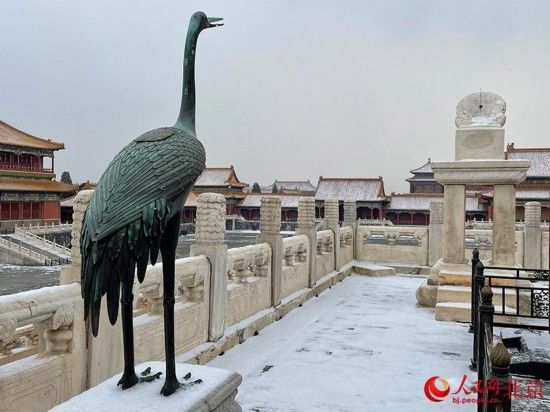 故宫|北京迎2022年初雪 故宫覆盖白雪更显魅力