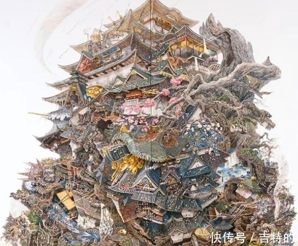 钢笔|日本“天才”画家用三年画了一幅画,网友看后密集恐惧症者慎入