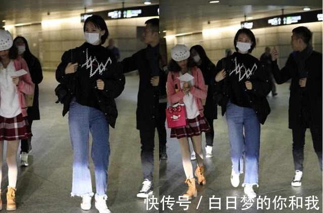 伞裙！金晨业务能力好，穿超遮肉的刺绣伞裙出镜，压腿劈叉都能轻松完成！