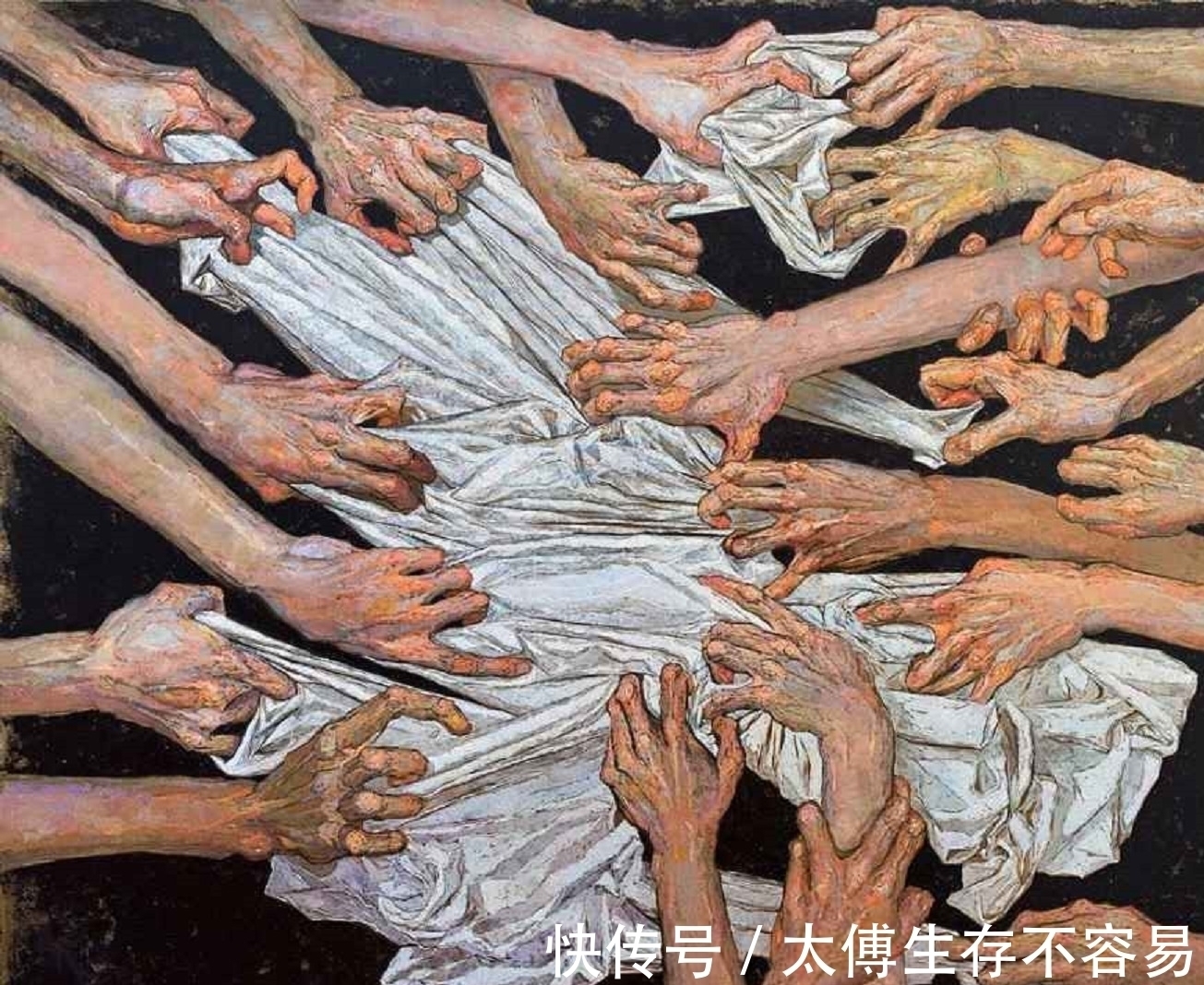 绘画#扭曲的人体,无声的话语——萨拉津非比寻常的人体艺术