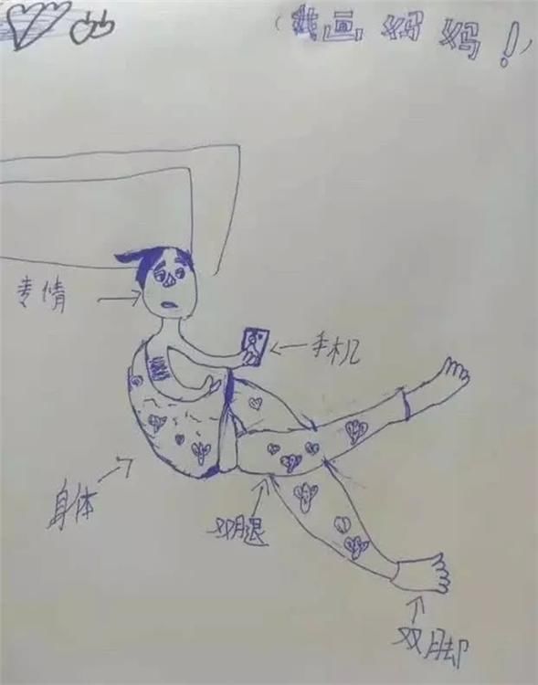 创造力|故事幼儿园布置亲子作业，让画妈妈睡觉的样子，看到作品老师忍不住笑