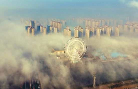 前湾新区|宁波前湾新区：城市云海 缥缈梦幻