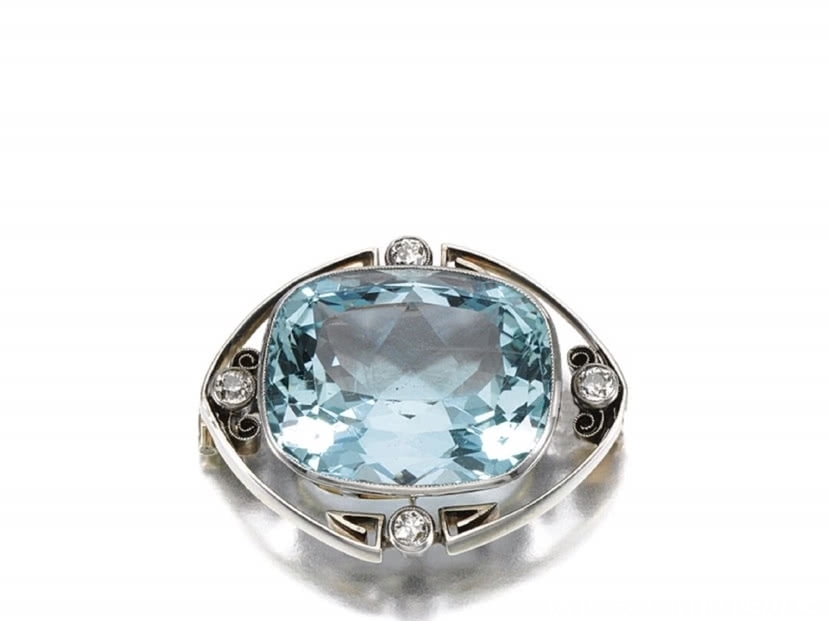 首饰|珠宝欣赏:1900-1930年代的海蓝宝首饰