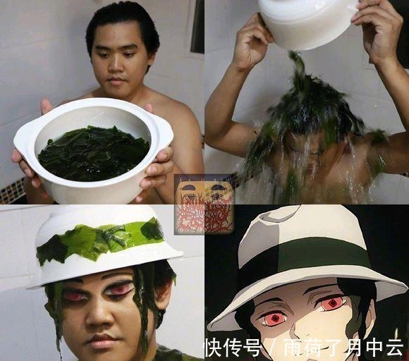海带头|泰国小哥低成本COS《鬼灭之刃》,五毛装备玩出满分效果,绝了