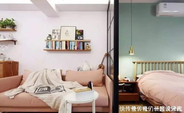 实木|46㎡小公寓:玻璃隔断通透明亮,衣帽间很迷你,干湿分类真实用!