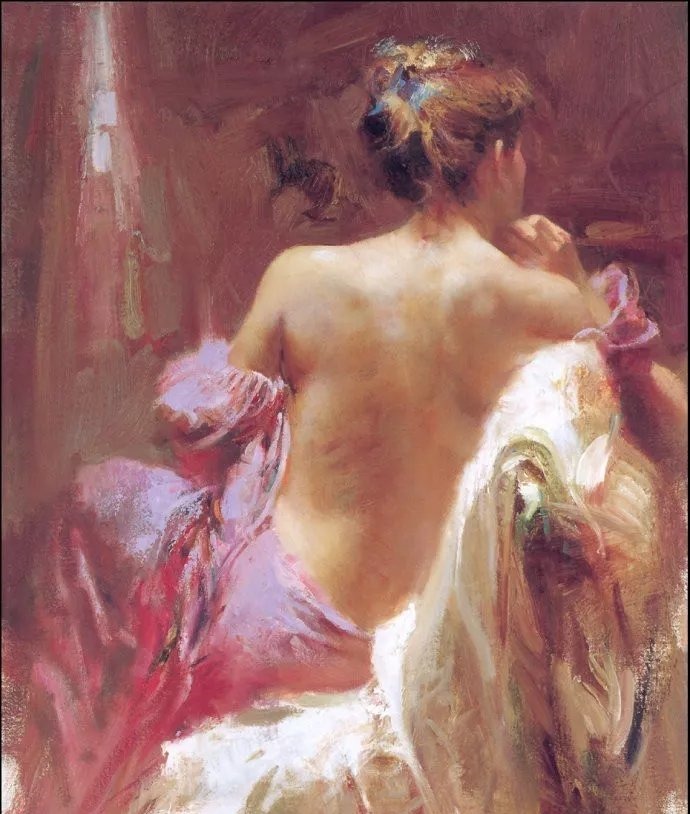 人物#皮诺德埃尼的油画人物，色彩斑斓，动静结合，光彩照人