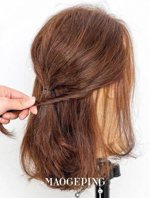 蜈蚣辫|三款日系齐肩短发编发,变身氧气美少女