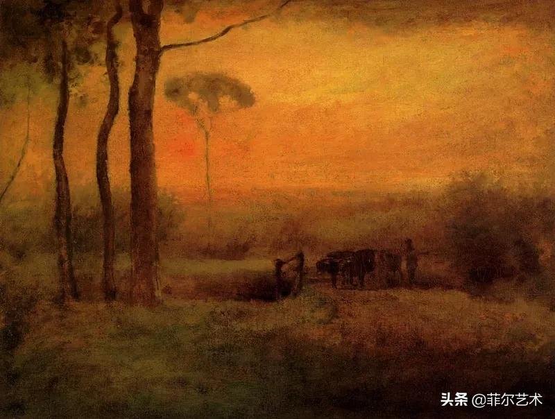 风景|美国新风景画派的先驱画家乔治·英尼斯漂亮的风景油画作品欣赏