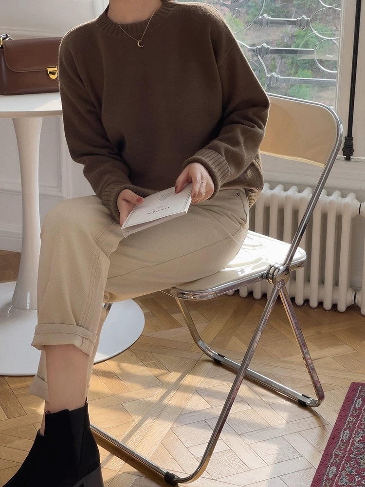 半身裙|30+女性秋后降温怎么穿?毛衣针织衫配牛仔裤高级减龄,温柔优雅