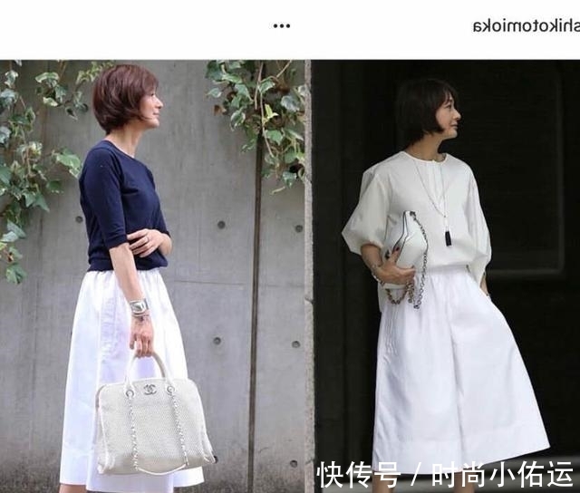 阔腿裤|49岁不做老阿姨,这位日本博主穿搭休闲又正式,照着穿减龄又女人