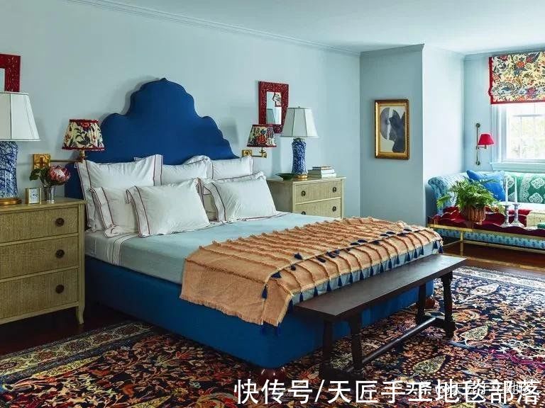 卧室|如何将地毯摆放得“刚刚好”,学会这2个原则就可以