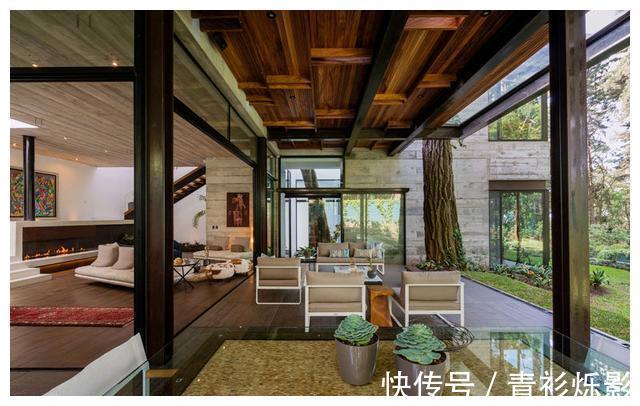 天花板|现代别墅装修设计,回归自然的林中别墅,也许这就是最后的归宿