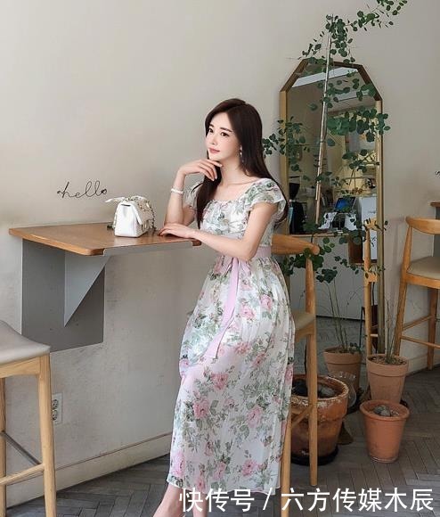 百叶|潮流美女孙允珠,普罗旺斯婉约絮梦碎花百叶裙!