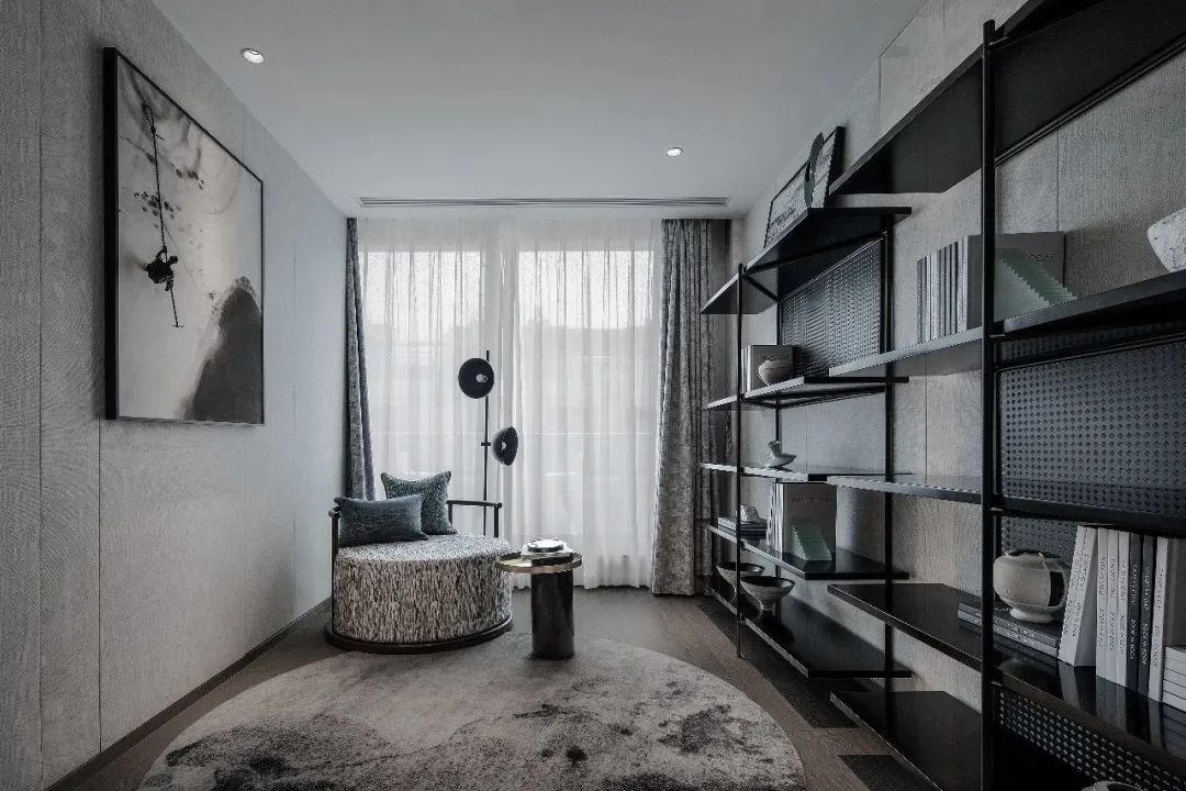 优雅|550㎡现代风别墅,高级灰与水墨色,低调档次的效果很独特