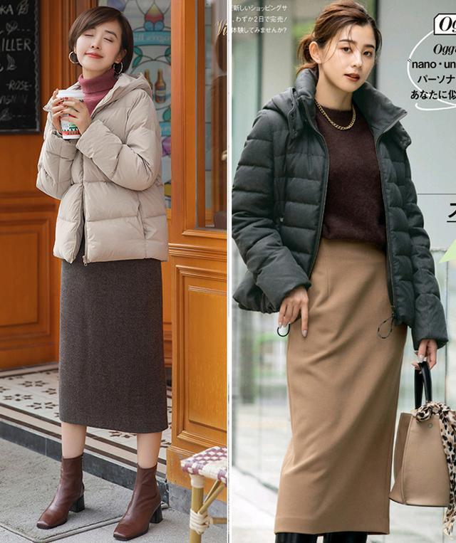 精致女人的冬日气质穿搭，厚外套+裙子的15种搭配示范，暖又美