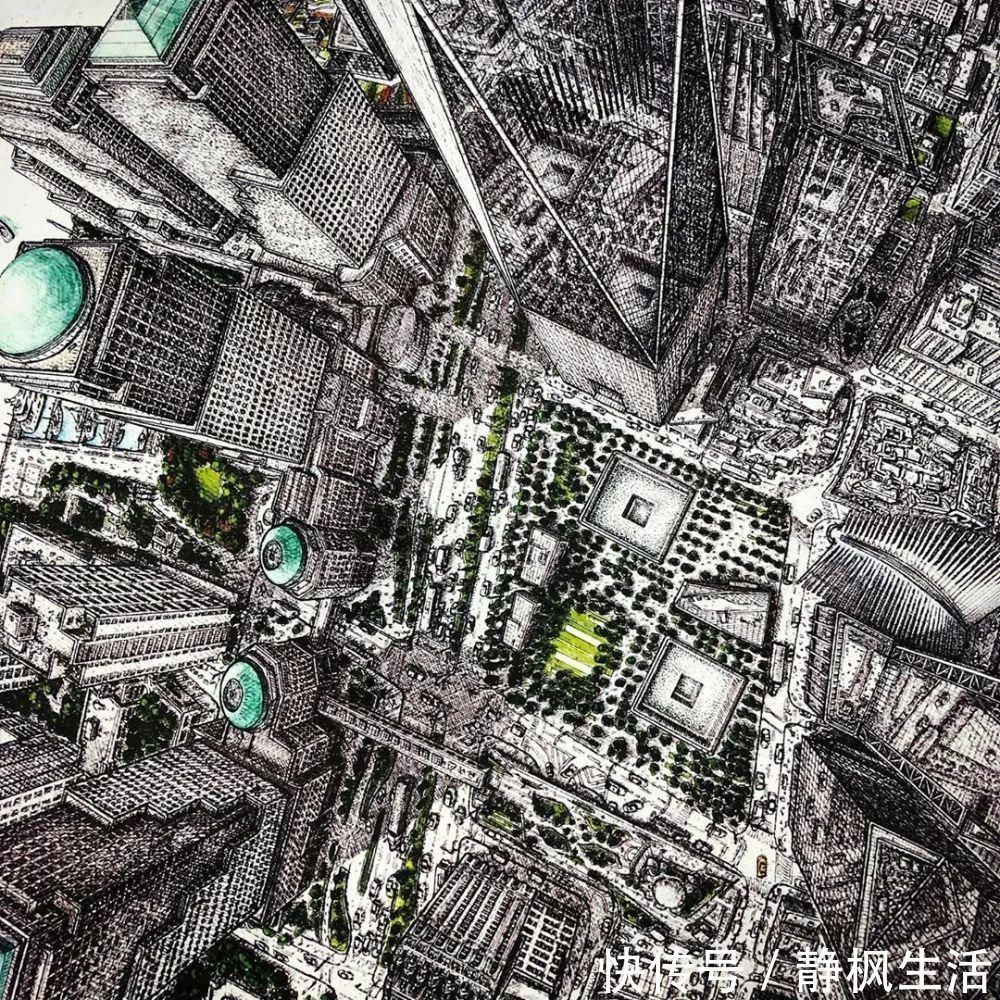 中国文化$英国小伙用针管笔画出了最美中国地图,独一无二的中国风