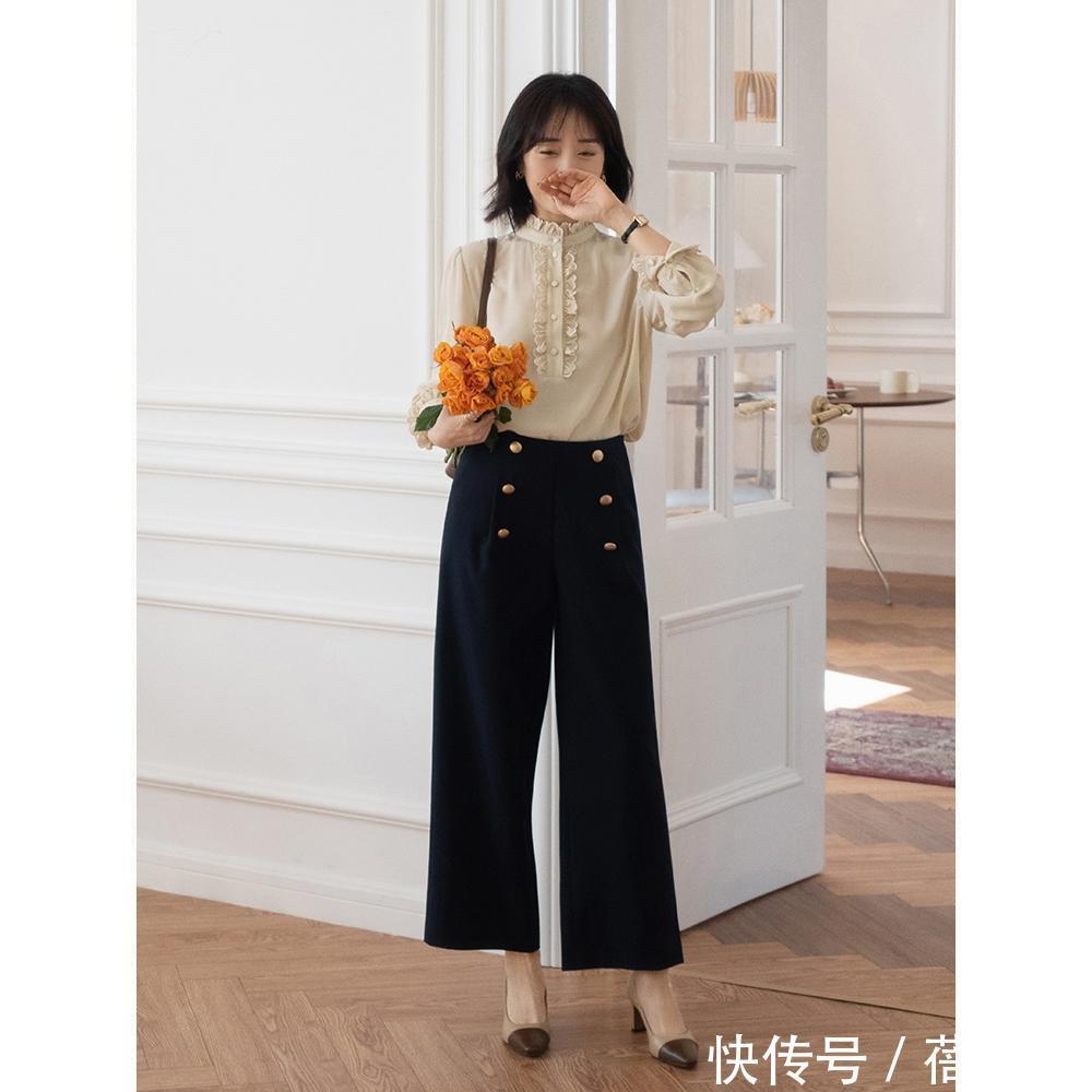 波点|职场女性多备“衬衫”,搭配阔腿裤、九分裤、半身裙,时髦又优雅