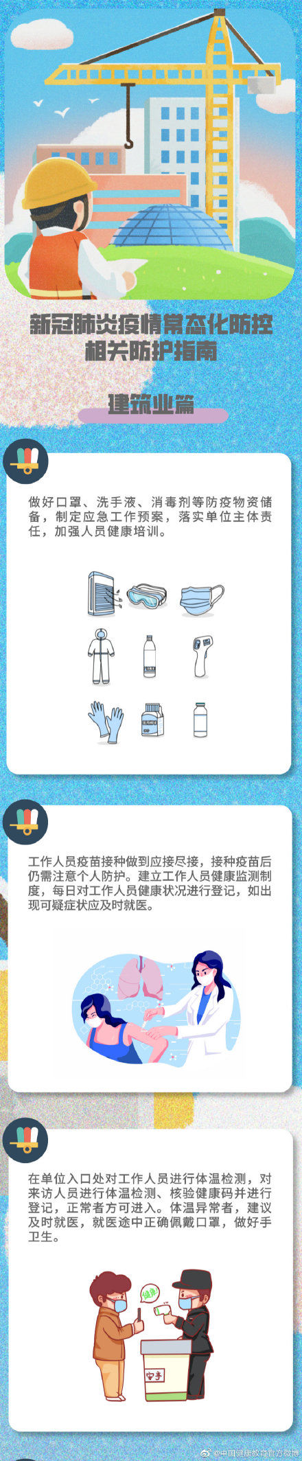 新冠肺炎|健康科普｜新冠肺炎疫情常態化防控防護指南之建筑業篇 ???