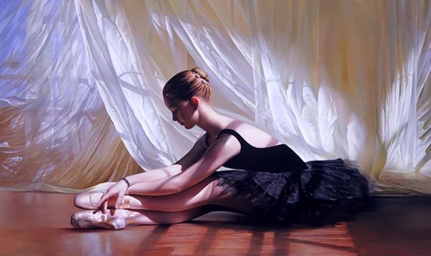 神韵&神韵优雅芭蕾舞者 油画 太奢美了!