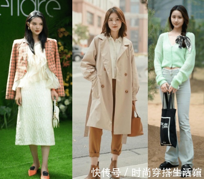 碎花裙|30、40岁的女人,秋天学她们这样穿,时髦减龄又显气质