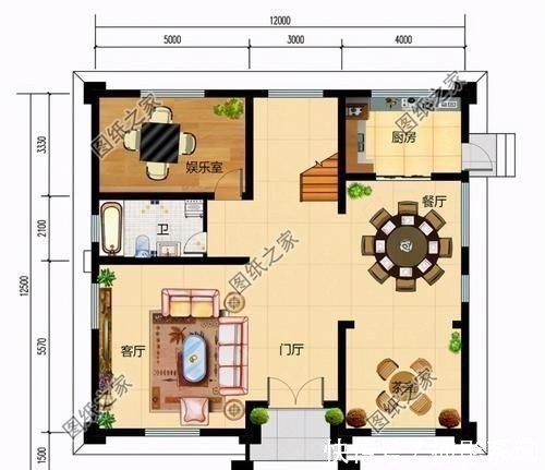 卧室|农村三层楼房户型图，户型方正舒适，看完赶快收藏图纸