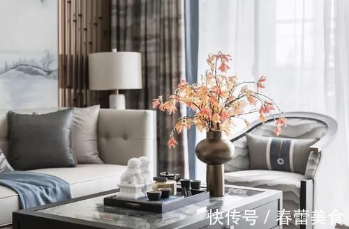 烟灰蓝|125㎡装出不一样的中式，烟灰蓝的加入更清爽，这种美看不腻