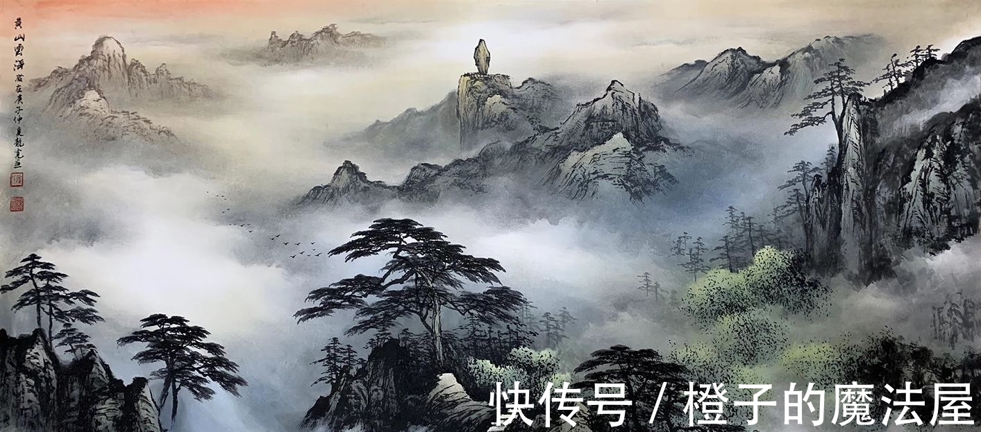 诗书画@龙宽山水画 定格在宣纸上的山色春秋