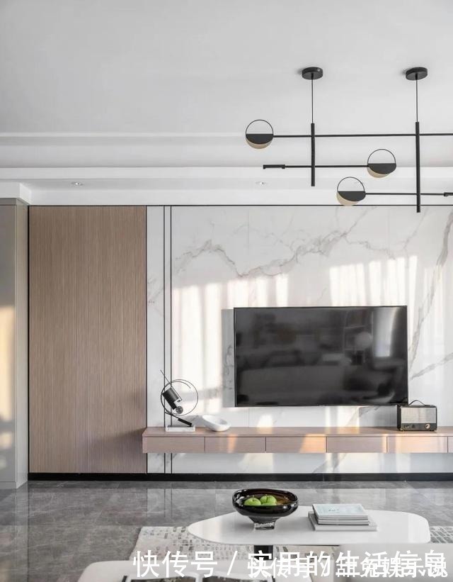 客餐厅|120平户型,北欧简约风,清雅的色彩,舒心的家(附平面图)!