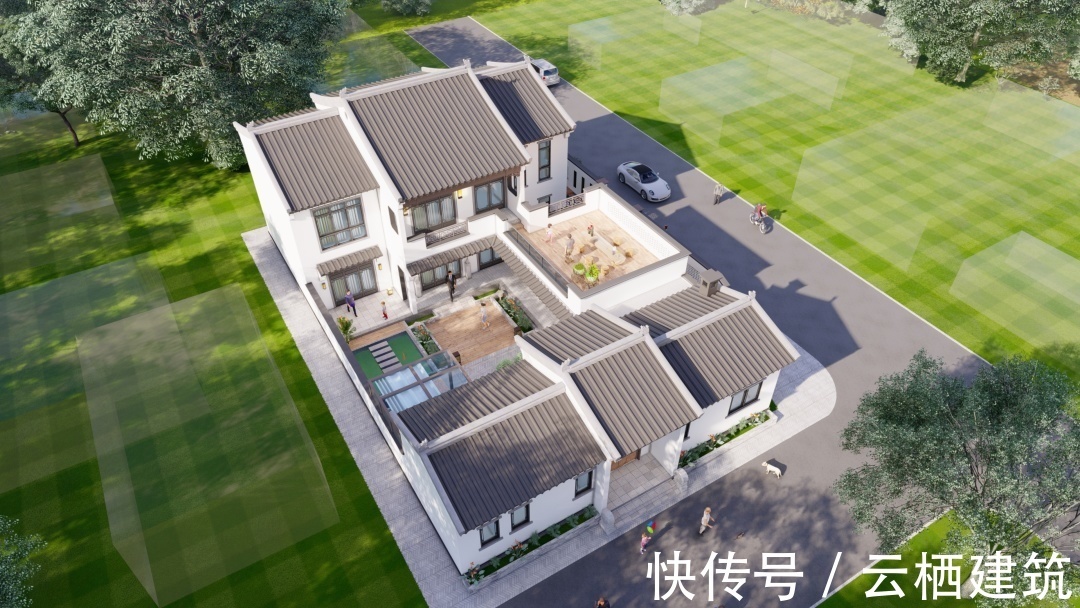 娱乐室|安徽二层中式合院,15.6m×25.7m