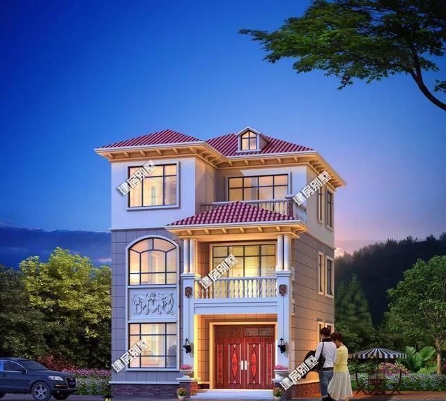 平面图|30万盖一栋小别墅在老家，这两个户型真不错，漂亮又大气